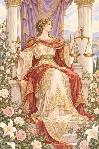 Justice tarot card
