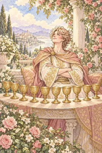 Nine of Cups tarot card