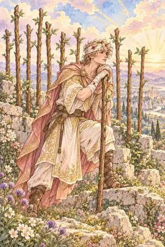 Nine of Wands tarot card