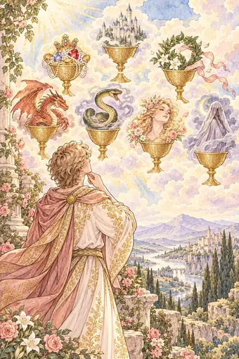 Seven of Cups tarot card