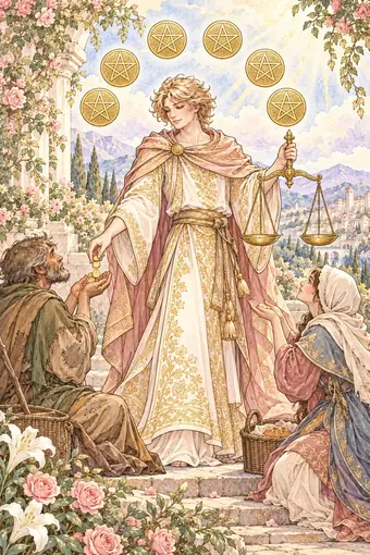 Six of Pentacles tarot card