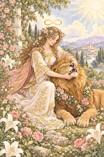 Strength tarot card