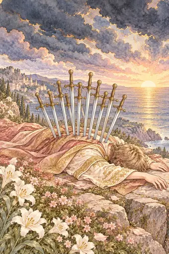 Ten of Swords tarot card