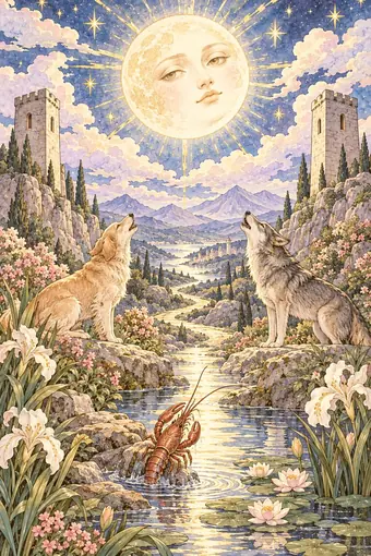 The Moon tarot card