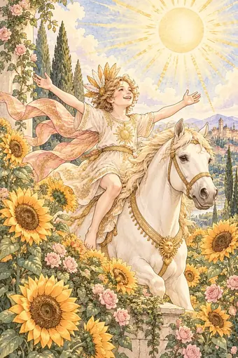 The Sun tarot card