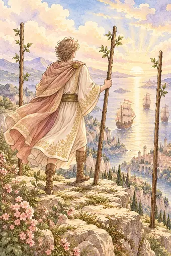 Three of Wands tarot card